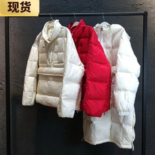 【现货】VC套头羽绒卫衣女冬季新款休闲保暖中长款羽绒服外套