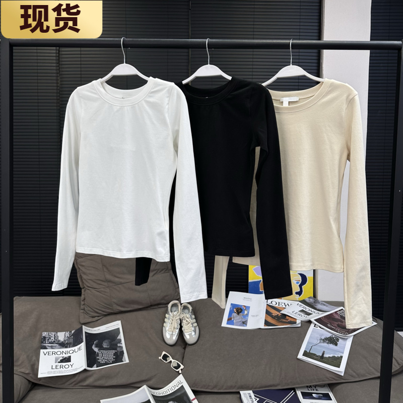 【现货】MS C位出道的挚爱极简打底衫女2024新款长袖百搭上衣女