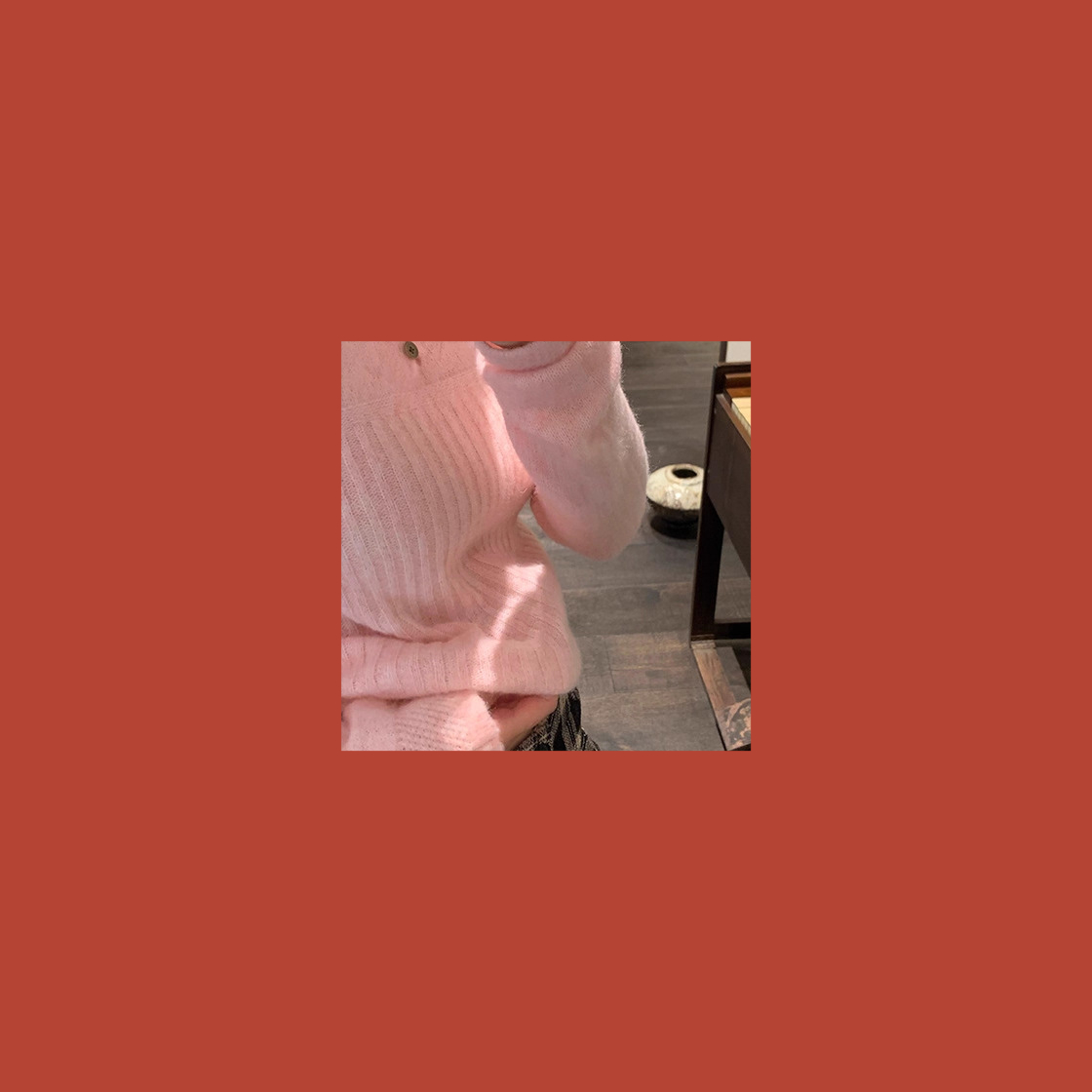 【MS 11/28新品】冻糕粉&焦糖玛德琳螺纹针织衫MC25052