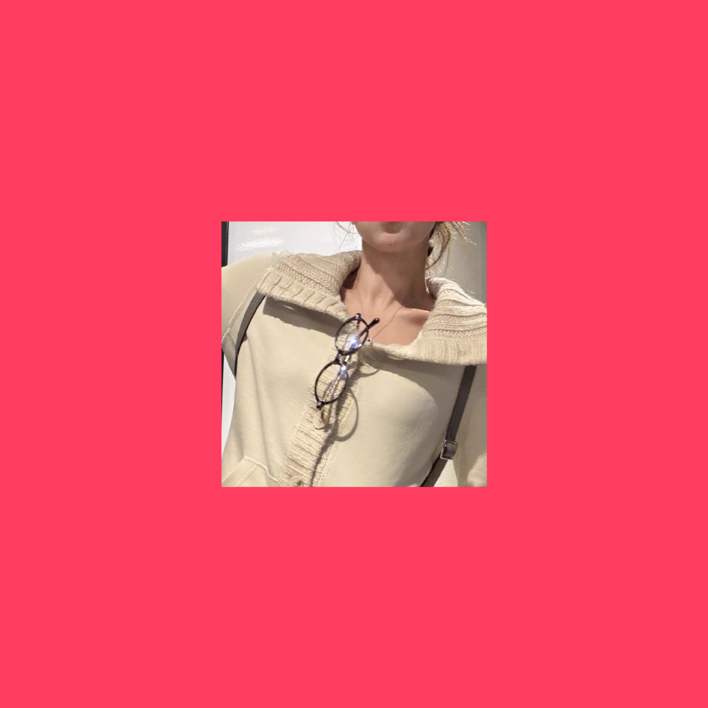 XZ 小众vintage 针织拼接磨毛卫衣女修身显瘦短款外套