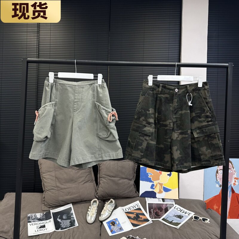 现货VC复古浪潮迷彩裤&别致大口袋抽绳短裤2025年夏季新款