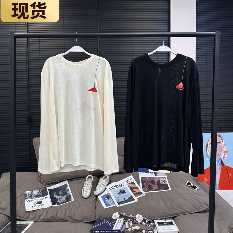 现货章章 莱赛尔凉凉T~ 夏日刚需珠绣长袖T恤