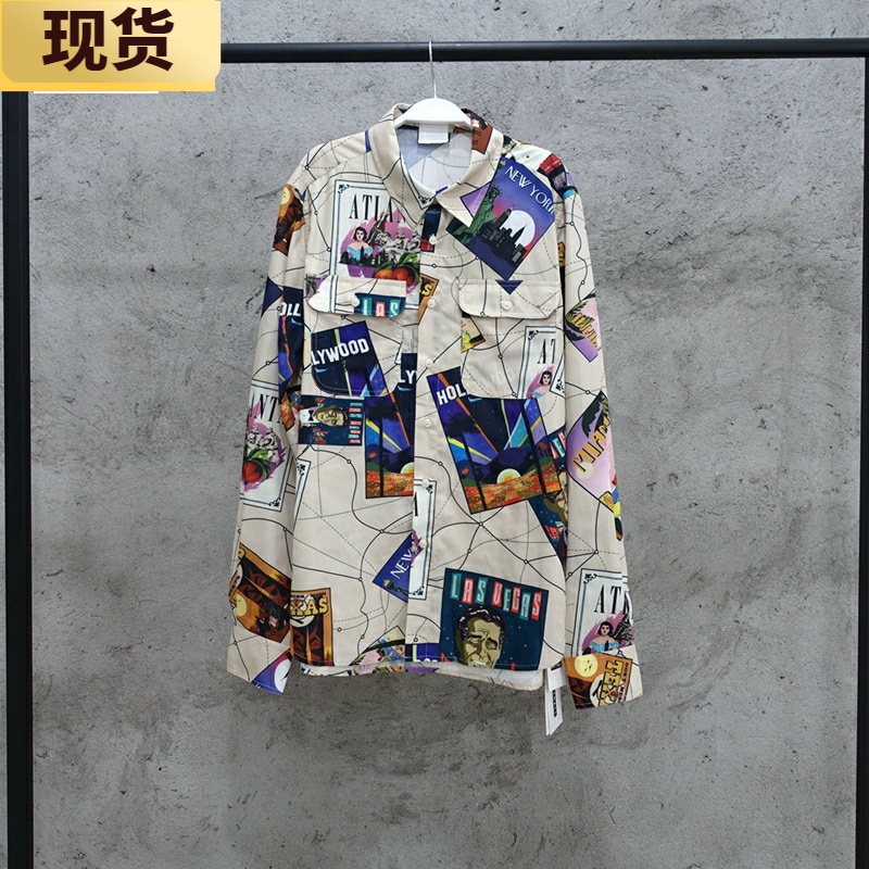 ins达人街头显瘦印花外套衬衫