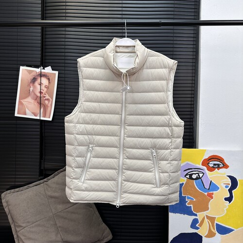 【11/25新品】细节控的wan美B*c老钱风意式燕麦羽绒马甲充绒量90