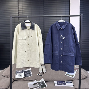 VC卡哈工装 复古丹宁牛仔外套&街头drink撞色拼接外套