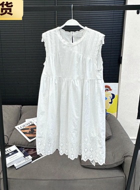 【现货】MS法式绣花娃娃连衣裙感穿搭小个子的夏日度假白裙子