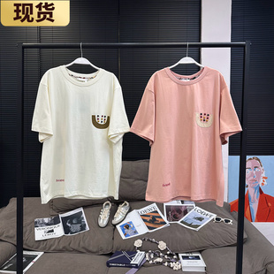 现货章章 搞怪重工贴布绣t~ 双股精棉休闲少女T恤