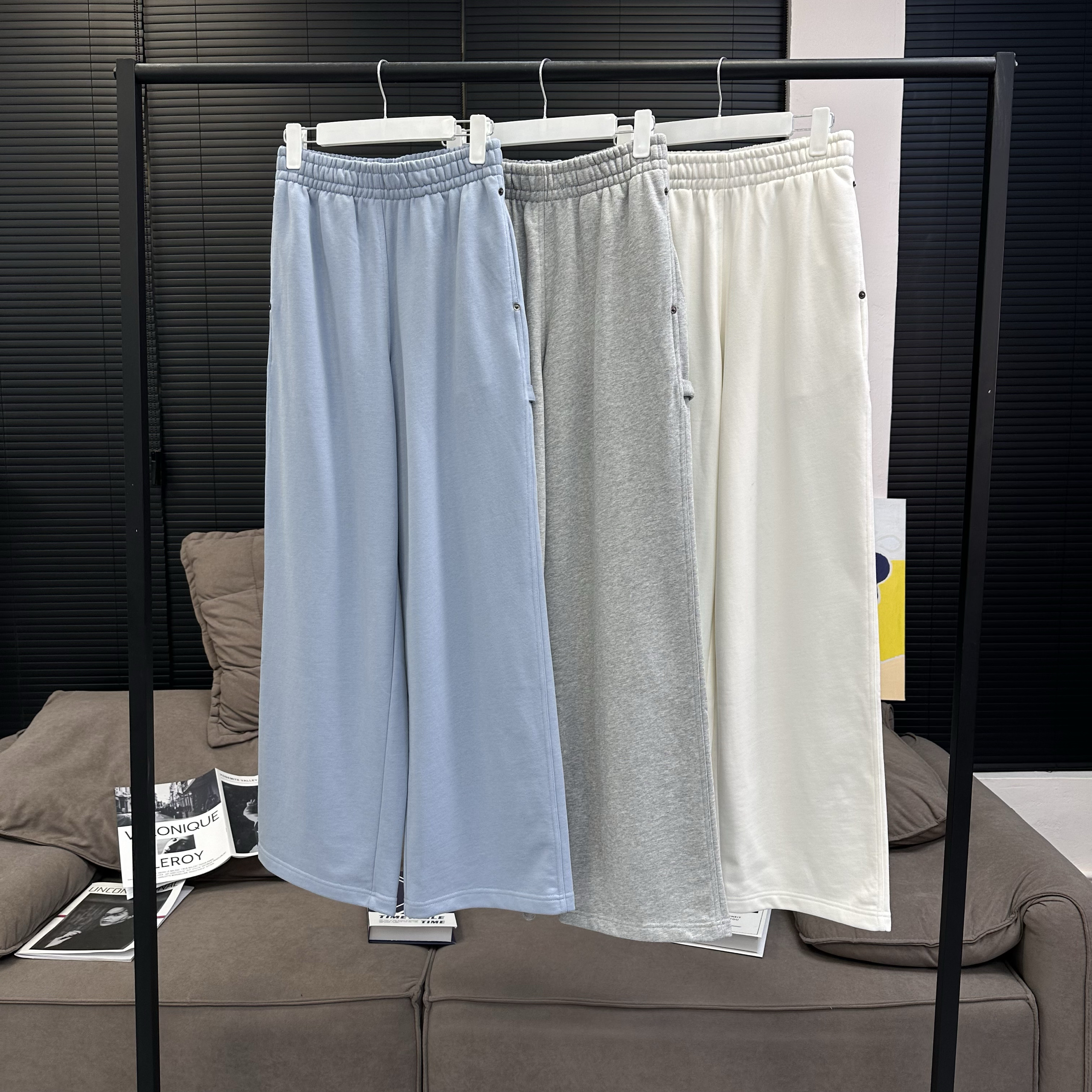 顽童的Day wear!!每天都爱穿 时髦感工装直筒休闲卫裤女春季