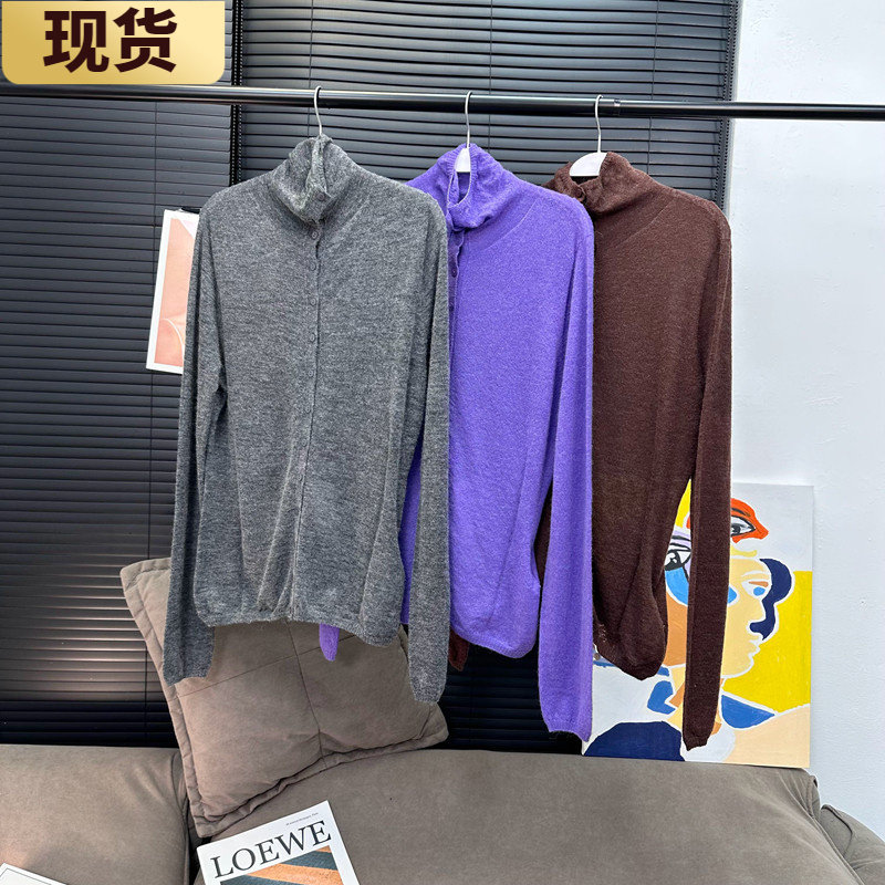 现货VC调色盘与灰阶le*maire高领扣子毛衣三色2025年冬新款,女装/女士精品,汉服上装,淘宝优惠券,粉丝福利购,淘宝优惠卷