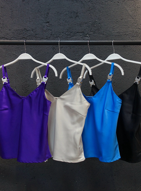 MONA◆4/18新款 网红黑蓝紫灰色吊带背心女内搭打底 2022年夏季