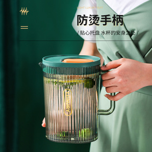 高颜值AS耐高温冷水壶轻奢果汁壶家用凉水壶带盖凉白开水杯套装