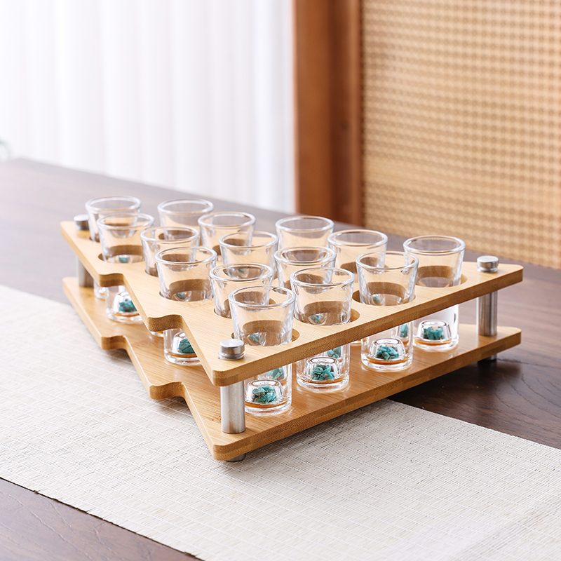 子弹杯吞杯B52鸡尾酒杯架洋酒杯 一口Shot杯酒杯酒吧杯子酒架套装