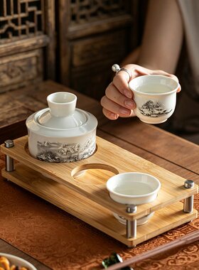 陶瓷温酒壶中式青花瓷白酒杯