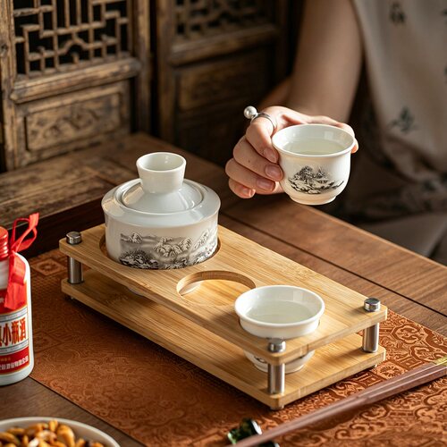 陶瓷温酒壶中式青花瓷白酒杯
