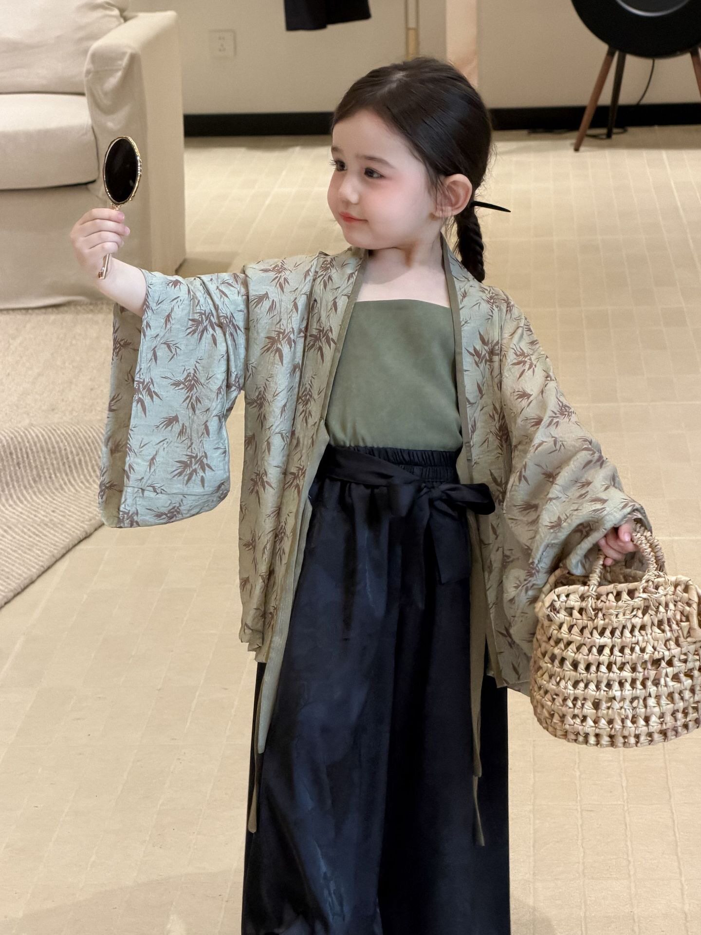 女童新中式改良汉服三件套夏装