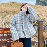 大货25冬羊毛呢格纹90白鸭绒羽绒服2D116-3186-P325K478，女装羽绒服，2D116