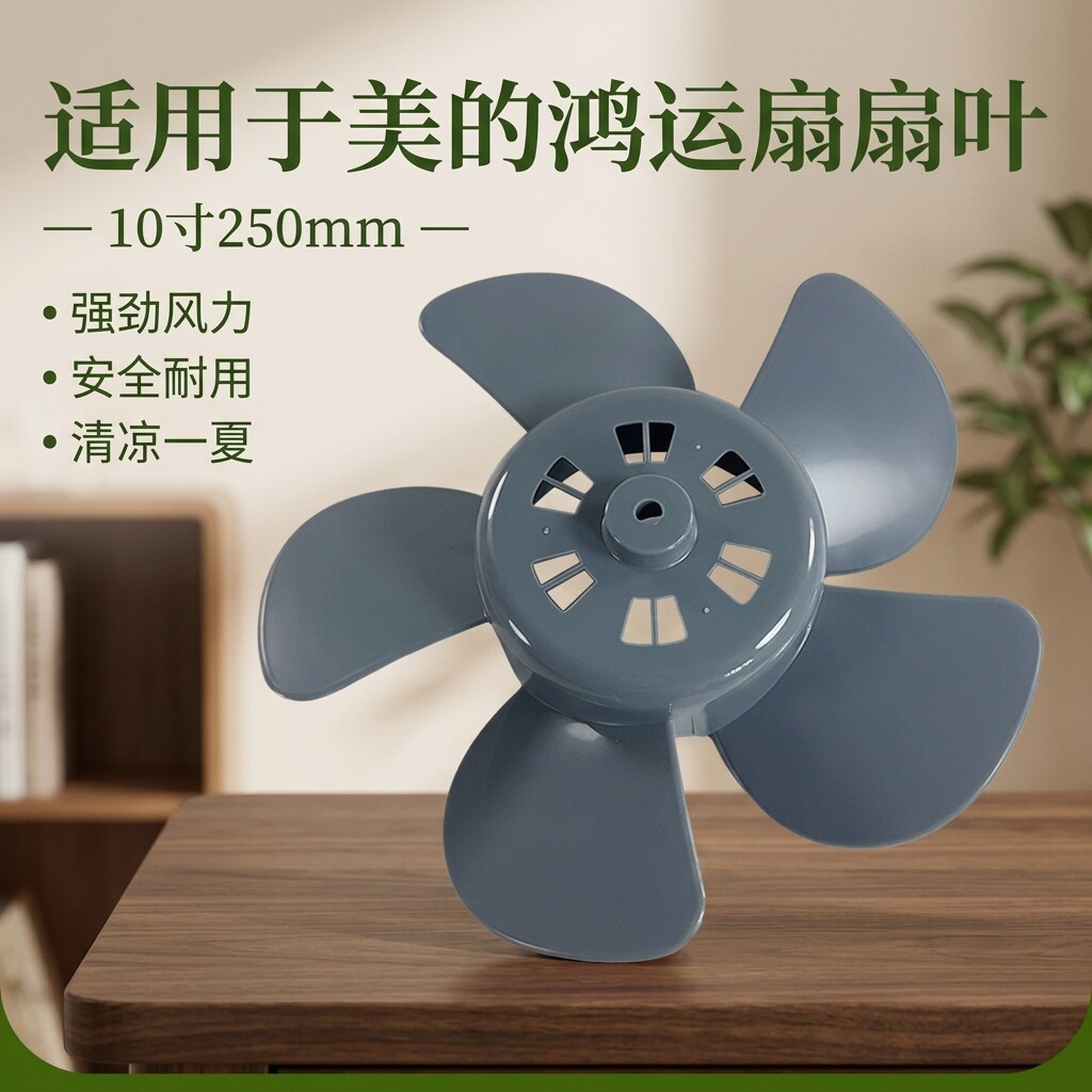 美的电风扇鸿运扇KYT25-10A/13D/15A/15D/15AW/17D风叶10寸D孔