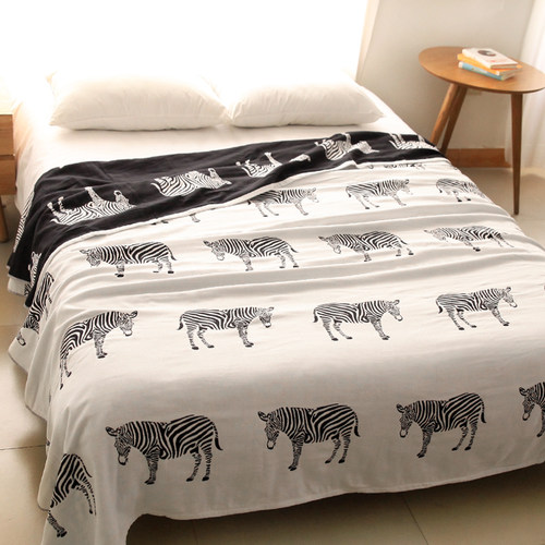 处理六层纯棉纱单人毛巾被