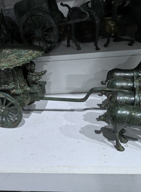 仿古青铜器马车工艺精美可开合伸缩上古豪车你也可以拥有收藏