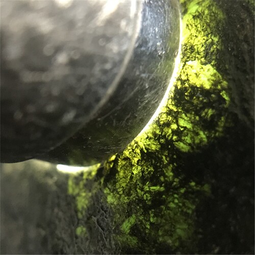 老坑莫湾基黑乌沙手镯料冰种阳绿