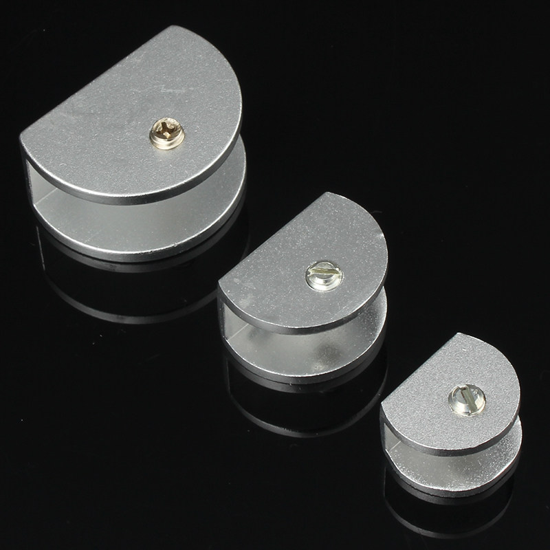 玻璃夹 玻璃托 半圆形太空铝 玻璃夹子 层板夹 固定层板托6