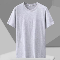 Summer plus-size short-sleeved, loose round-neck, casual pure cotton T-shirt, solid color base layer, fat guy's half-sleeved T-shirt thumbnail 5