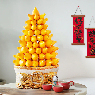 五代同堂盆栽黄金果年宵花新年客厅盆景送礼长寿五指茄果好寓意