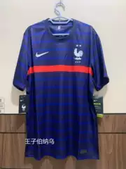 France's 2020 European Cup Home Jersey, with Number 19 Benzema and Number 10 Mbappe Printed on It, Cd0700