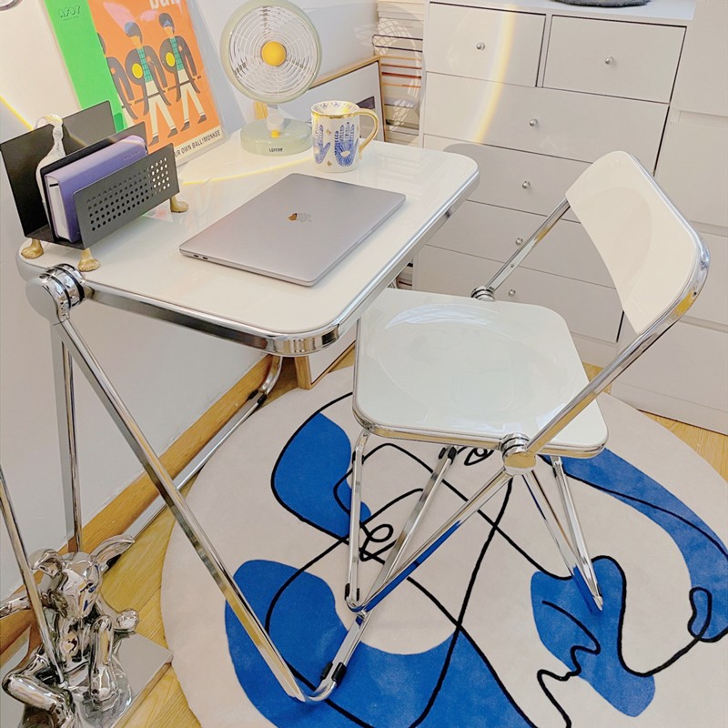 网红ins透明折叠桌网红卧室书桌