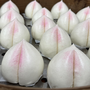 寿桃馒头豆沙包生日老人祝寿伴手礼糕点官方旗舰店7080大寿
