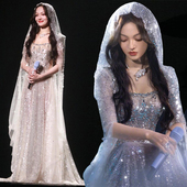 气质名媛轻奢小众高端晚装 宴会晚礼服裙女2025新款 明星同款 演出服