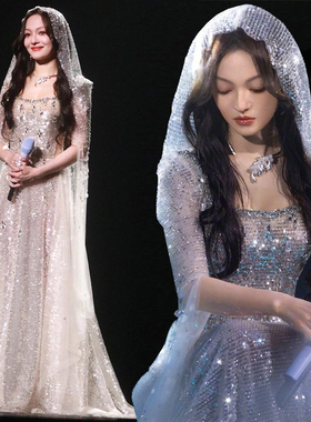 宴会晚礼服裙女2025新款明星同款气质名媛轻奢小众高端晚装演出服