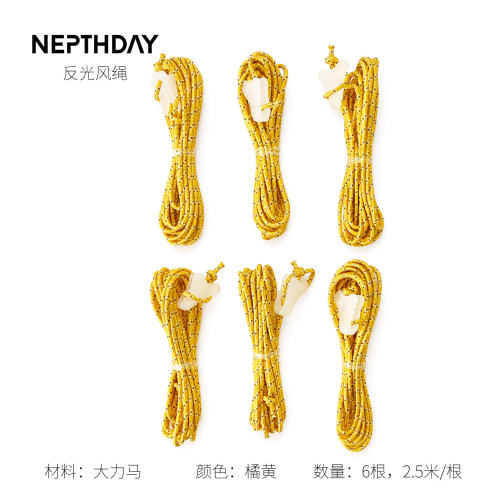 【Nepthday】天幕脊线 大力马反光风绳 高强涤纶风绳 风绳扣