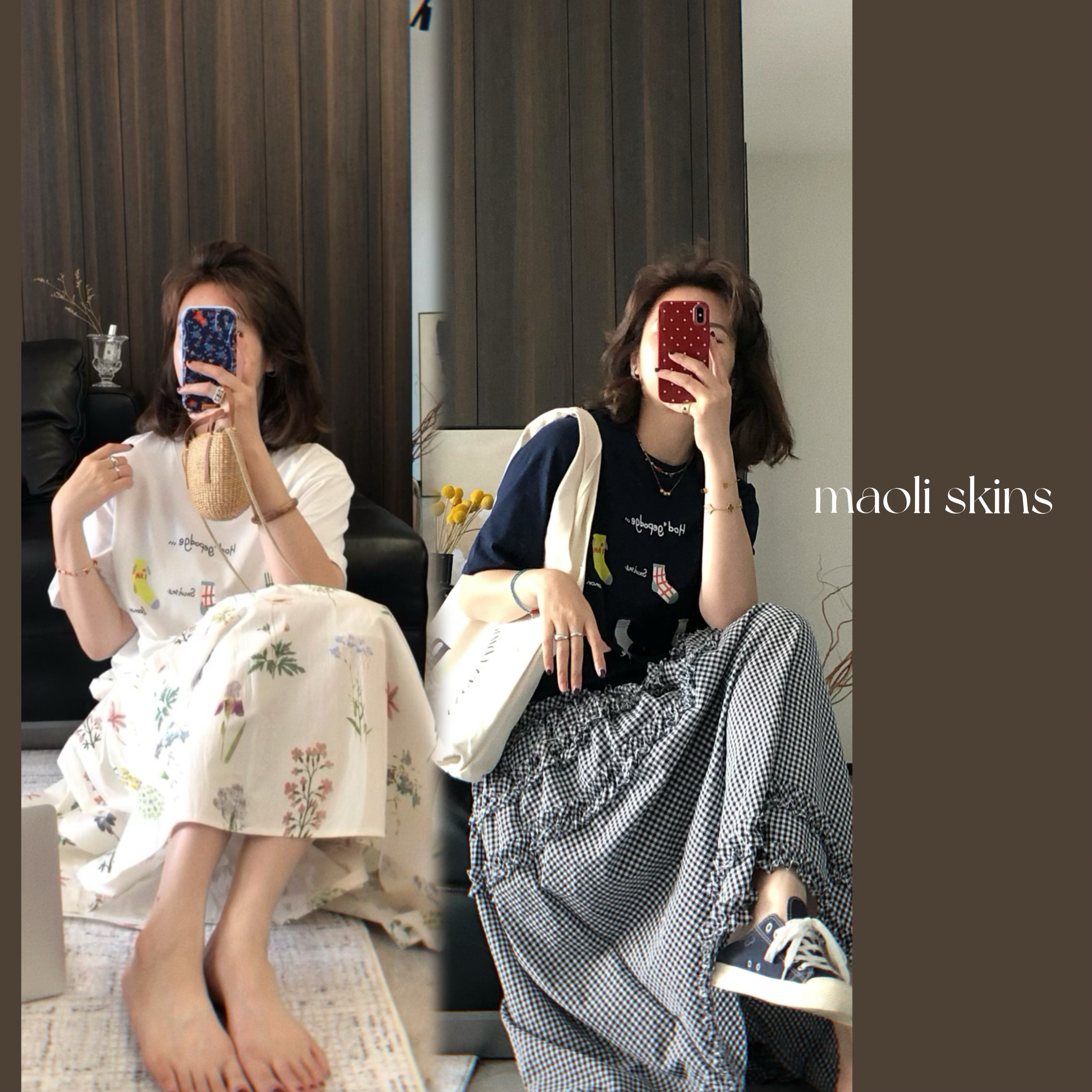 毛丽小四郎【袜子Hod gepodge】趣味印花短袖T恤女夏美式宽松随性