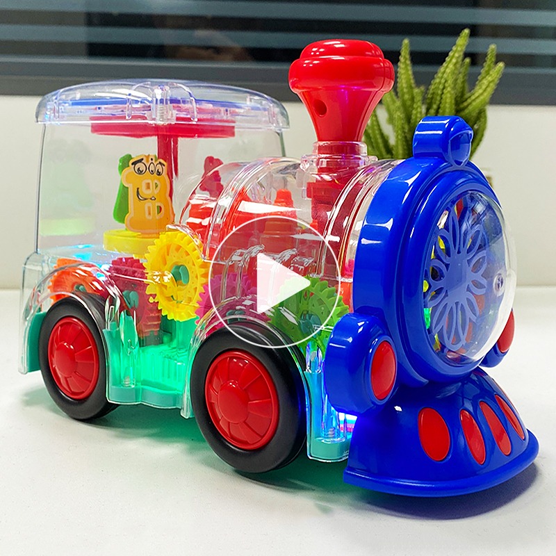 抖音灯光音乐火车宝宝1-2一3岁益智4电动5男孩女孩儿童玩具车礼物