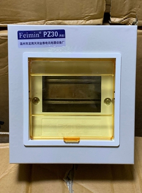 明装空开室内配电箱 PZ30 四4回路家用空气开关2p带漏电 新暗盒铁