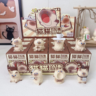 新款猫猫PAI情绪开演盲盒创意手办可爱萌宠送朋友生日礼物小摆件