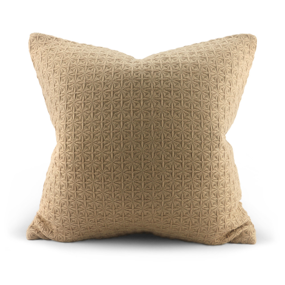 彩虹骑士高端驼灰羊毛立体提织家居沙发样板房软装靠枕靠垫抱枕套