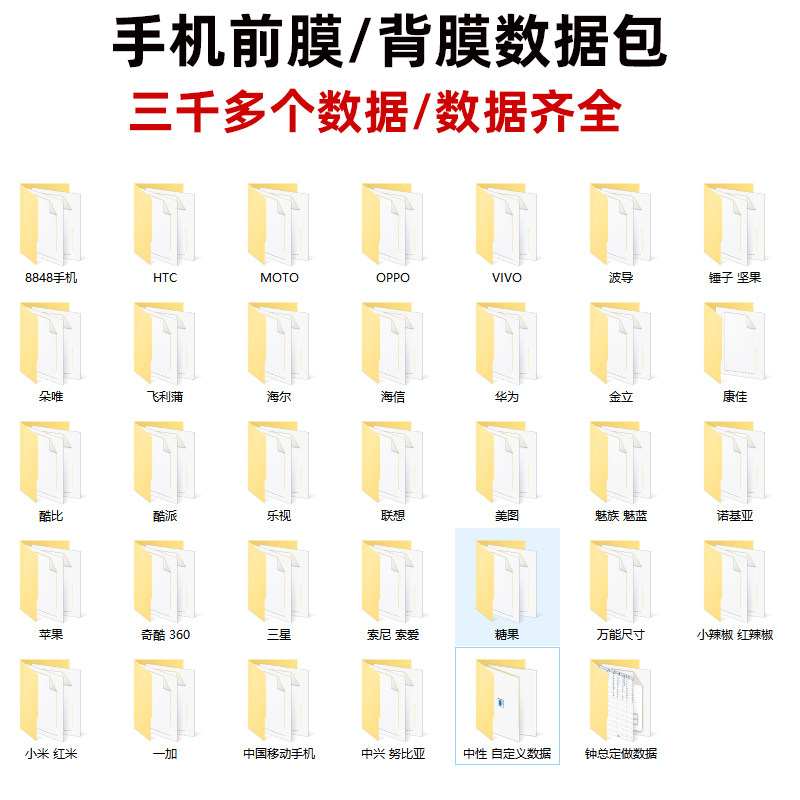 激光切膜机前后膜数据包雕刻字机MMD矢量图CDR格式手机彩膜数据包