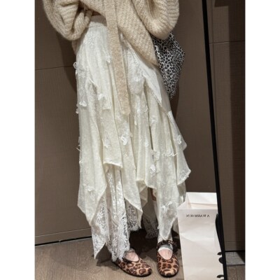 蕾丝针织纱裙高品质半身裙