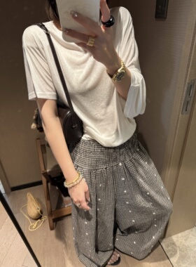 FILLE | 大小袖t 设计感不对称短款百搭显瘦宽松T恤套头小衫女