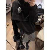 FILLE｜斗篷披肩毛衣 复古氛围感保暖羊毛慵懒松弛感针织衫 上衣