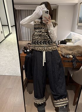 FILLE | 费尔岛短马甲 百搭叠穿保暖拉链立领短款上衣外套新款