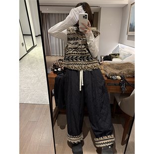 上衣外套新款 百搭叠穿保暖拉链立领短款 费尔岛短马甲 FILLE