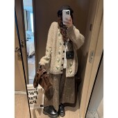 FILLE｜刺绣毛衣开衫 森女系田园复古氛围感重工慵懒v领针织外套