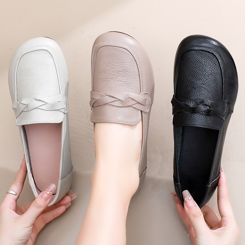 真皮乐福鞋女2025新款春秋单鞋