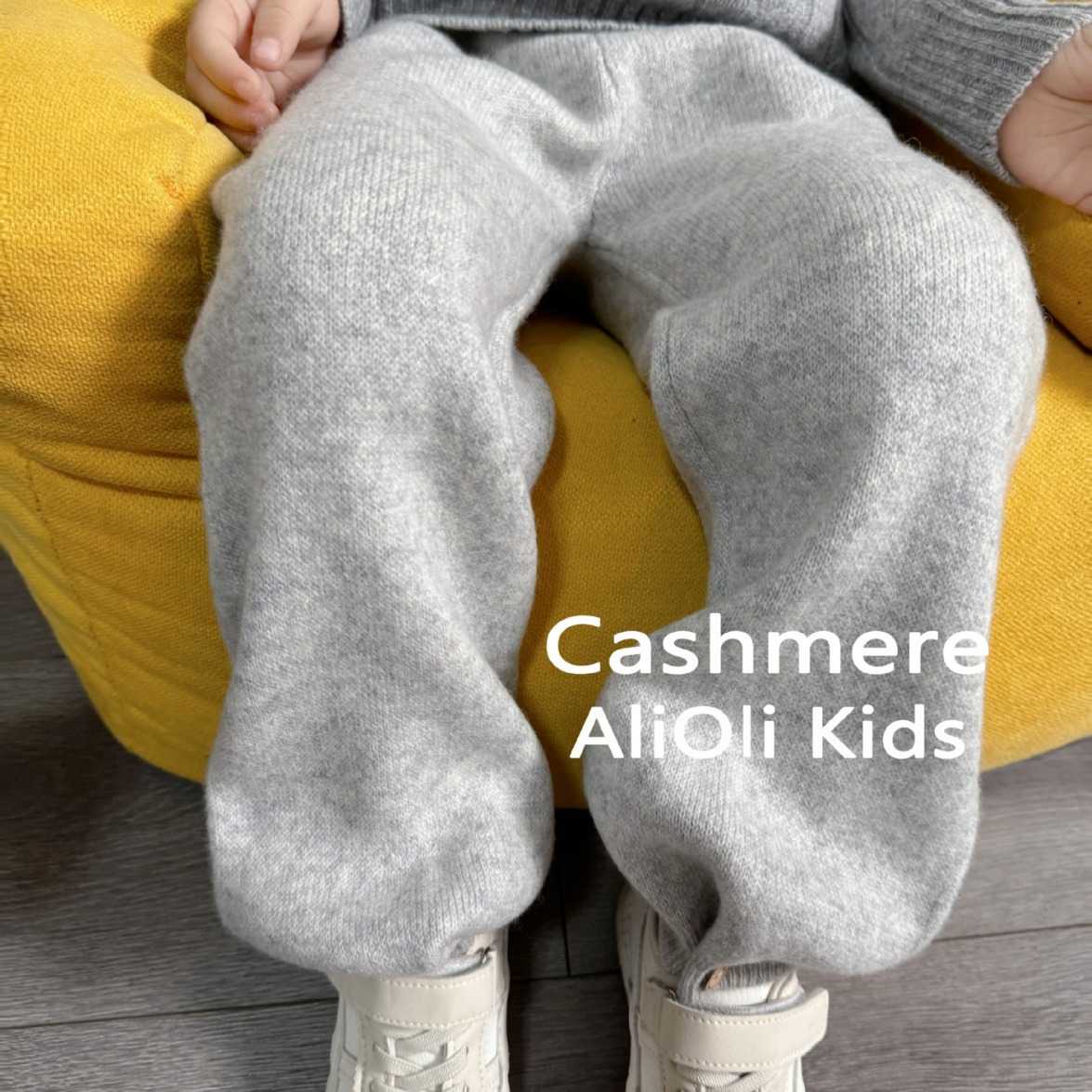 内蒙古鹏博Cashmere男女儿童羊绒裤韩版加厚卫裤外穿童裤高腰长裤