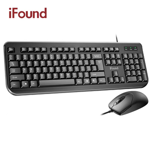 iFound方正科技F8106有线键盘鼠标套装USB外接笔记本台式电脑通用