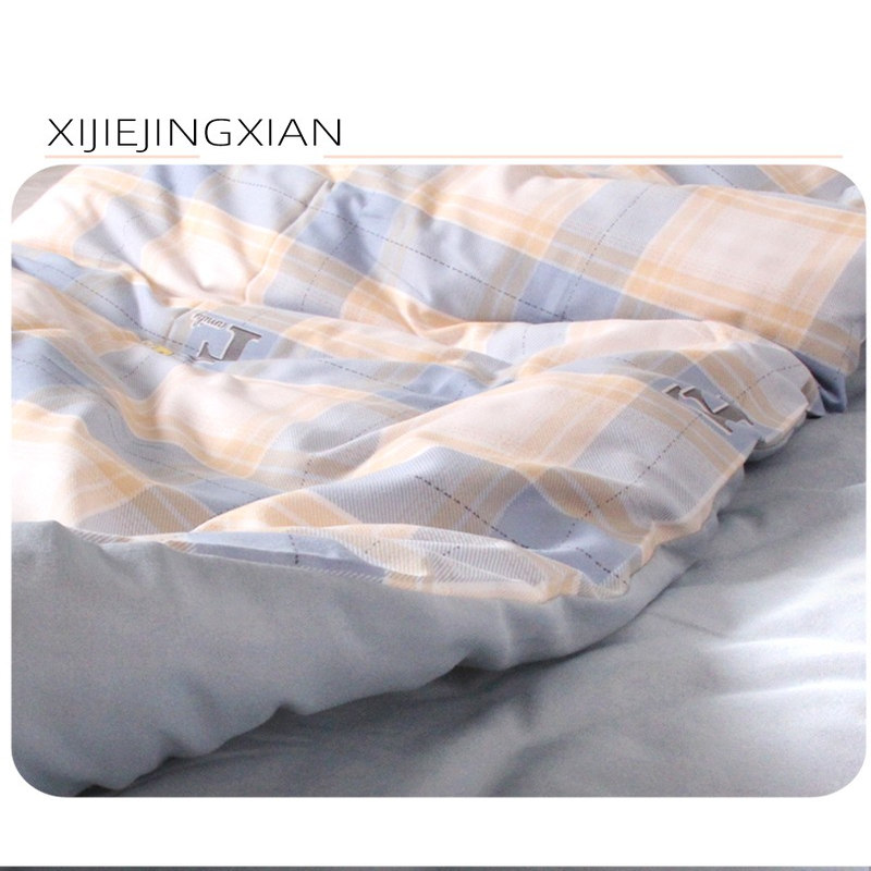 单人双人床被套中大学生被罩宿舍1.5*2*2.3米3乘4格子冬不凉磨毛