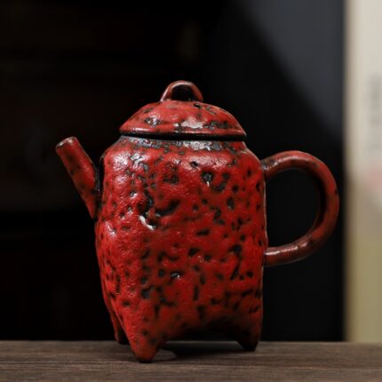 功夫茶壶单壶带过滤泡茶壶复古故宫红山楂红客厅办公室茶器礼盒装